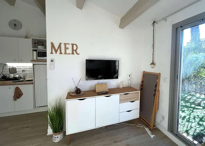 Mitoyenne T2 Climatisee Avec Piscine Et Parking, Vue Pinede - Fr-1-607-237 * 阿格德