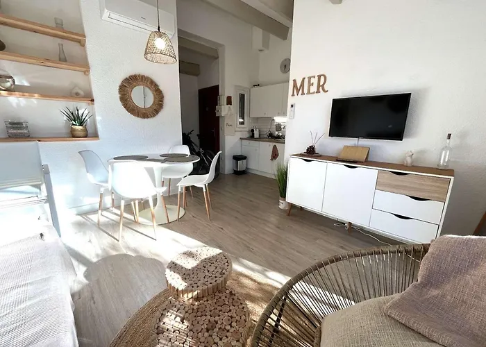 Mitoyenne T2 Climatisee Avec Piscine Et Parking, Vue Pinede - Fr-1-607-237 Holiday home Agde